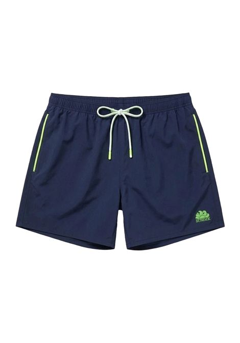 Sundek Piping Short Swimsuit Navy Blue Men SUNDEK | Swimwear | M746BDRT300-00701