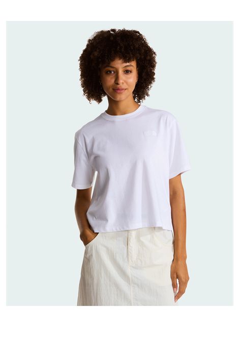 The North Face Evolution Simple Dome Cropped Relaxed T-shirt White Women THE NORTH FACE | T-shirt | NF0A8FDH-FN4