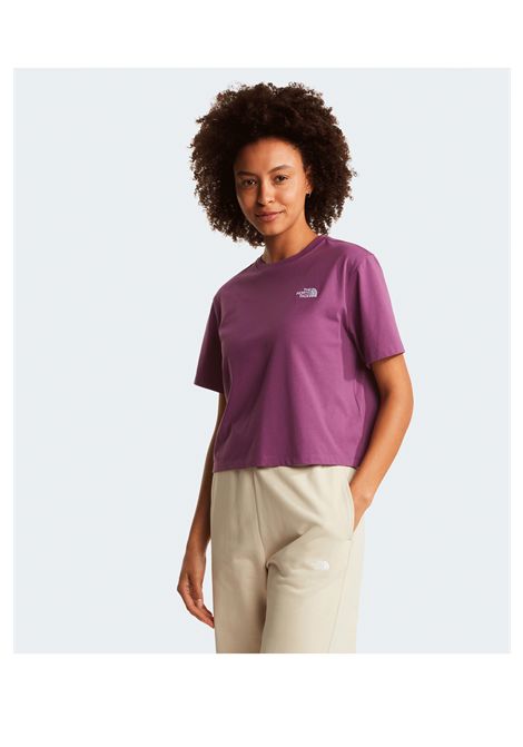 The North Face Evolution Simple Dome Cropped Relaxed T-shirt Chroma Purple Women THE NORTH FACE | T-shirt | NF0A8FDH-G4Y