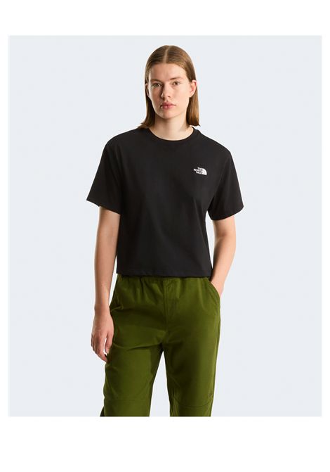 The North Face Evolution Simple Dome Cropped Relaxed T-shirt Black Women THE NORTH FACE | T-shirt | NF0A8FDH-JK3
