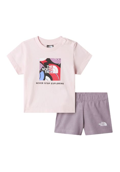 The North Face Box Play Regular Short Set Powder Pink Infant THE NORTH FACE | Set | NF0A8G1D-MC1
