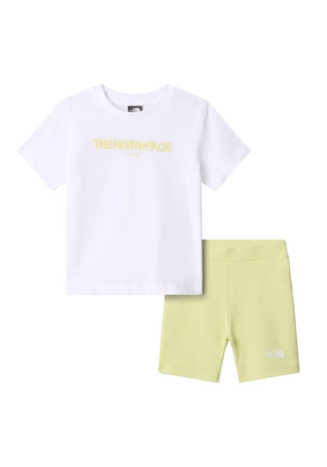 Set The North Face Bubble Logo Regular Leggings Bianco Giallo Limnone Bambini THE NORTH FACE | Set | NF0A8G1K-N8B