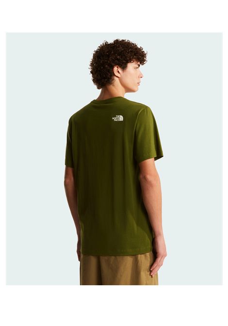 T-shirt The North Face Mountain Line Regular Graphic Verde Scuro Uomo THE NORTH FACE | T-shirt | NF0A8GUX-BRI