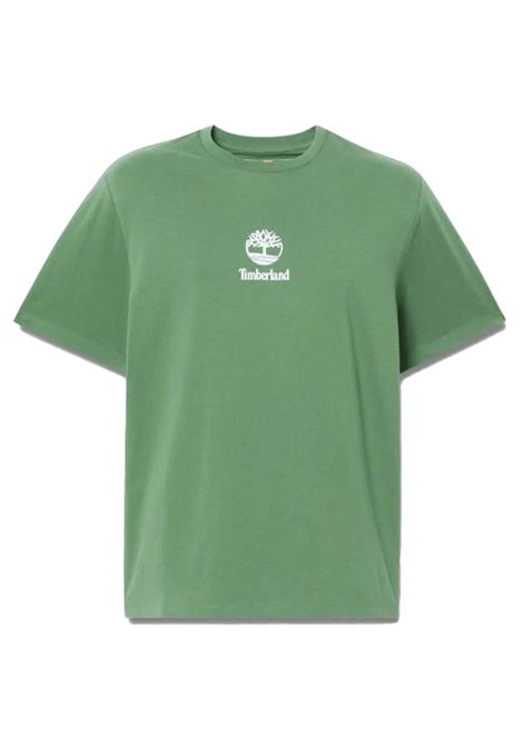 Timberland Print Stack Logo T-shirt Green Men TIMBERLAND | T-shirt | TB0A6WWT-A6Z1