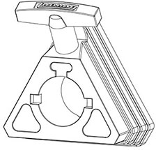 Modular tom bracket illustration.