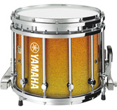 Yellow Sparkle Fade custom marching finish.