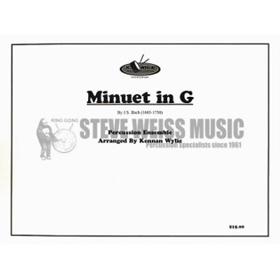 Bach Minuet In G Arr Wylie Sp B V C X M 2t P Percussion Ensemble Music Sheet Music Steve Weiss Music