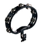 Meinl ABS Double Row Black Tambourine with Mount-Steel Jingles