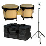 Liberty One Bongo Package - Includes Bongos, Stand, and Bag