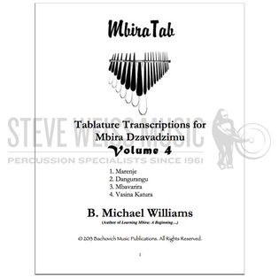 Williams-Tablature Transcriptions For Mbira Dzavadzimu Vol. 4