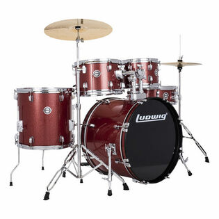 Ludwig Accent CS Combo Driver Drum Set with 22" Bass - Red Sparkle