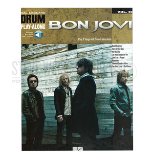Hal Leonard Drum Play-Along-Bon Jovi vol. 45 (Audio Access Included)