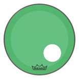 Remo Colortone Powerstroke P3 Resonant Bass Drum Head with Offset Hole - Green