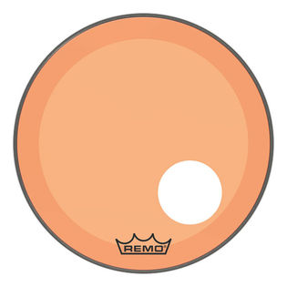 Remo Colortone Powerstroke P3 Resonant Bass Drumhead with Offset Hole - Orange