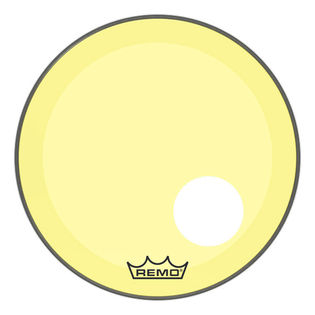 Remo Colortone Powerstroke P3 Resonant Bass Drumhead with Offset Hole - Yellow
