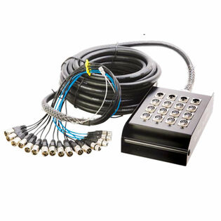 Hosa SH-12X4-50 Stage Box Snake &ndash; 12 Canali XLR, 4 TRS, Lunghezza 50 Piedi