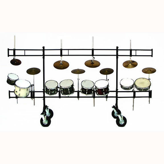 Pyle Percussion ATFR507 All Terrain Double Tier Field Rack Steve Weiss Music