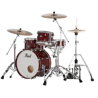 Pearl Masters Maple 3-Piece Shell Pack with GyroLock-L Tom Mount - 20" Bass Drum - Red Oyster Swirl