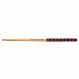Headhunters Hickory Classic 5A Drumsticks with Red/Black Extreme Grip