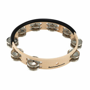 Black Swamp 10" Session Plus Headless Tambourine - Double Row, German Silver jingles