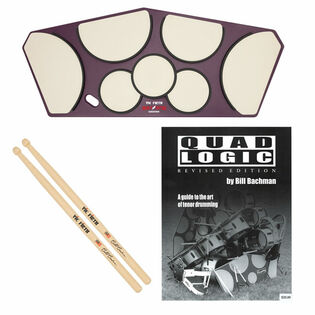 Bill Bachman Signature Bundle Vic Firth Billy Club Tenor Drumsticks, HHPQSR Tenor Pad and Quad Logic