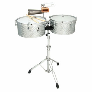 Toca Proline Timbales with Stand - Stainless Steel