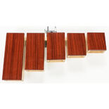 Rustic Percussion Temple Blocks with Mounting Bar & Clamp - Set of 5