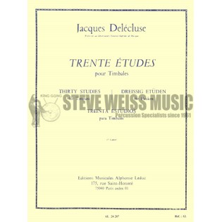 Delecluse-30 Studies for Timpani Volume I