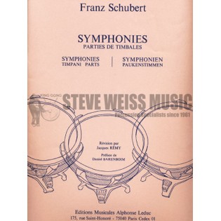 Schubert-Symphonies Parties de Timbales