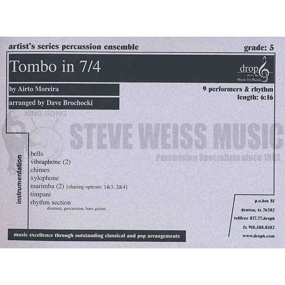 Tombo In 7 4 By Airto Moreira Arr Dave Brochocki Steve Weiss Music