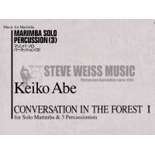 Abe-Conversation In the Forest I for Solo Marimba & 3 Percussionists