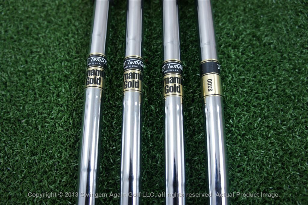 TRUE TEMPER DYNAMIC GOLD STIFF FLEX S300 IRON SHAFTS PULLS 4 PC .355