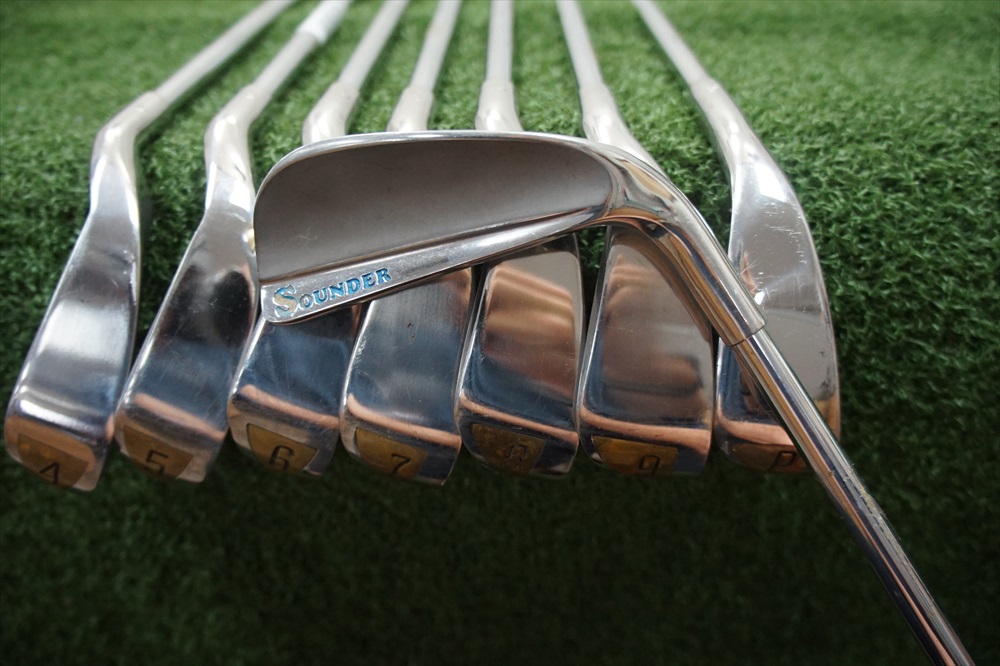 Sounder 3PW Irons Iron Set Steel Vintage Made in CT Brass Toe Weights