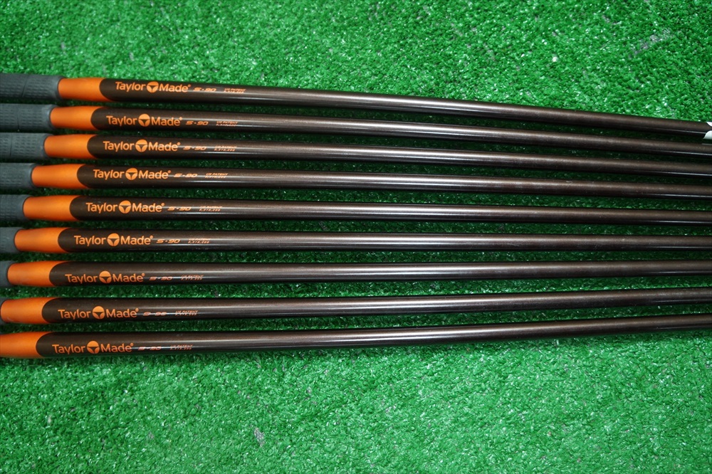 TAYLORMADE BUBBLE S90 STIFF GRAPHITE IRON SET SHAFTS PULLS 2PW 242843