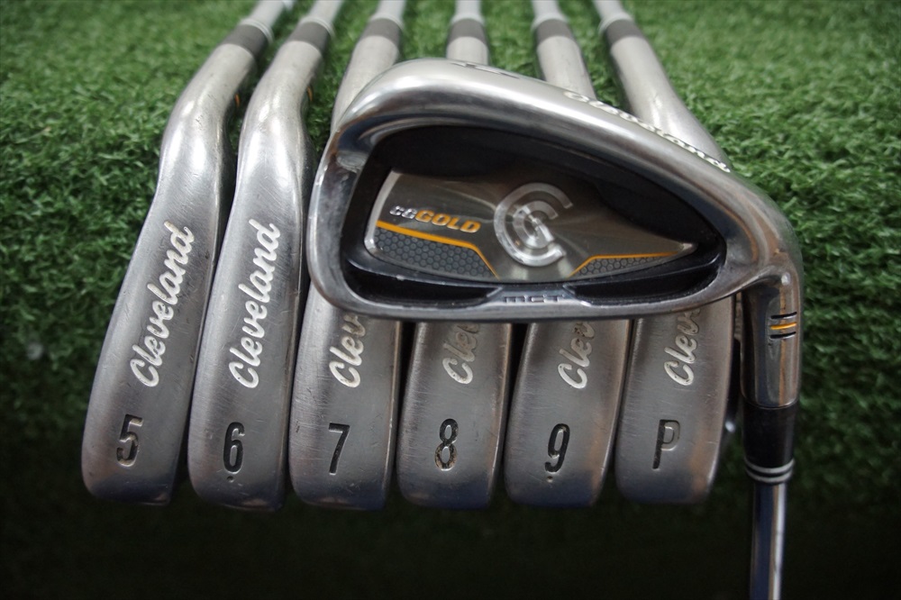 Cleveland CG Gold Steel Shaft Iron Set Uniflex Flex Irons 4PW 0243370