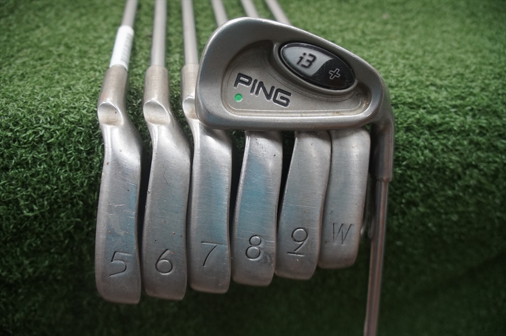 Ping i3+ Green Dot Irons Stiff Flex 4PW Iron Set +0.5" Steel 0275944