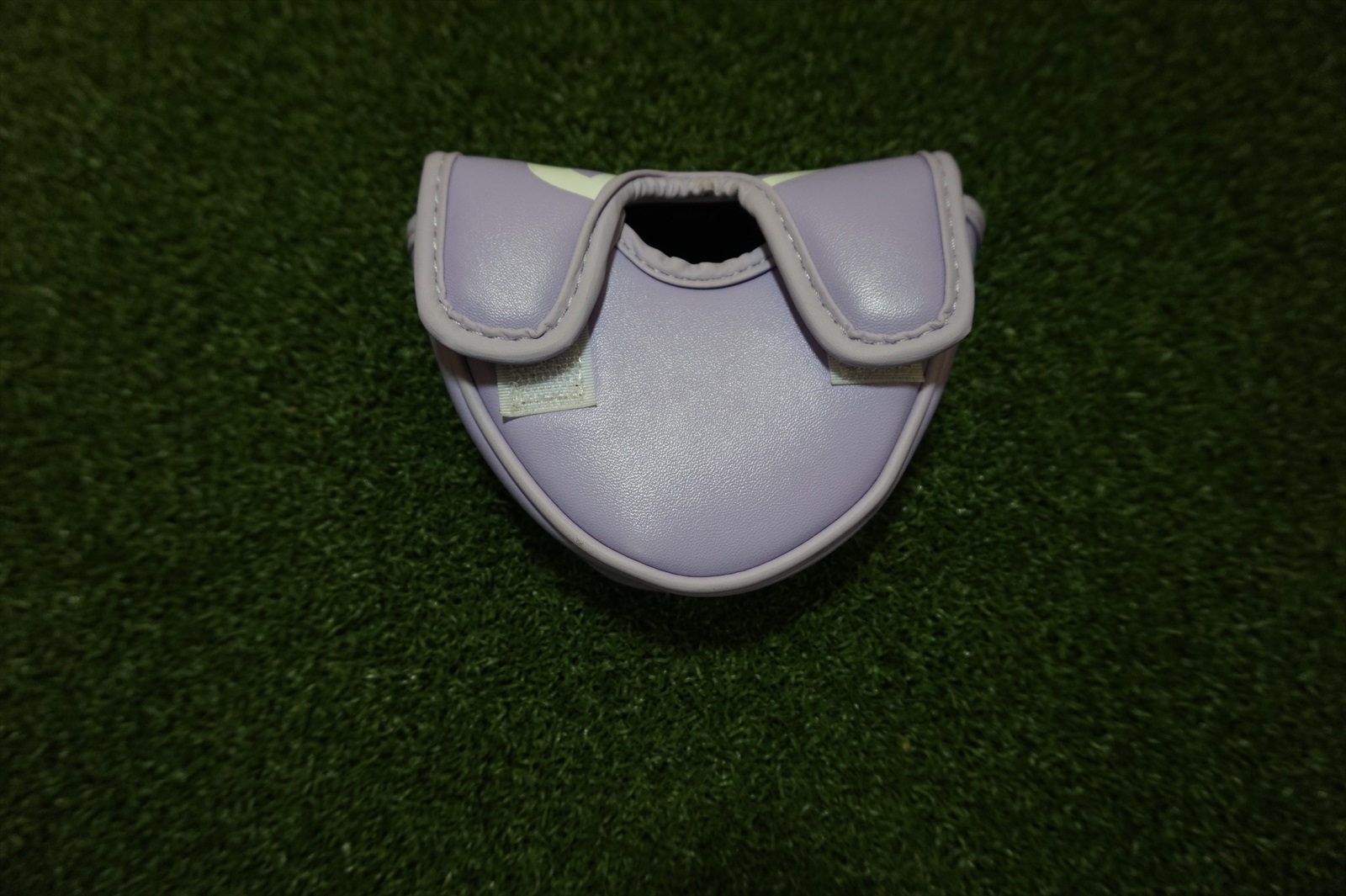 YES! Purple White Center Shafted Mallet Golf Putter Headcover Head