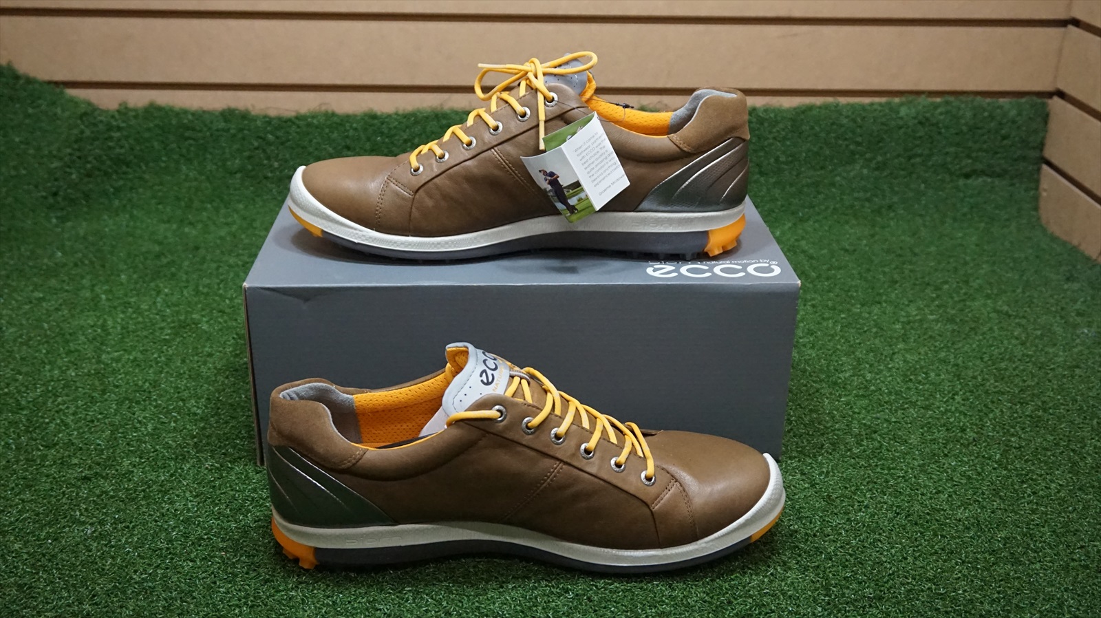 NEW Ecco Golf Biom Hybrid Spikeless Mens Golf Shoe Size 13 Medium Camel