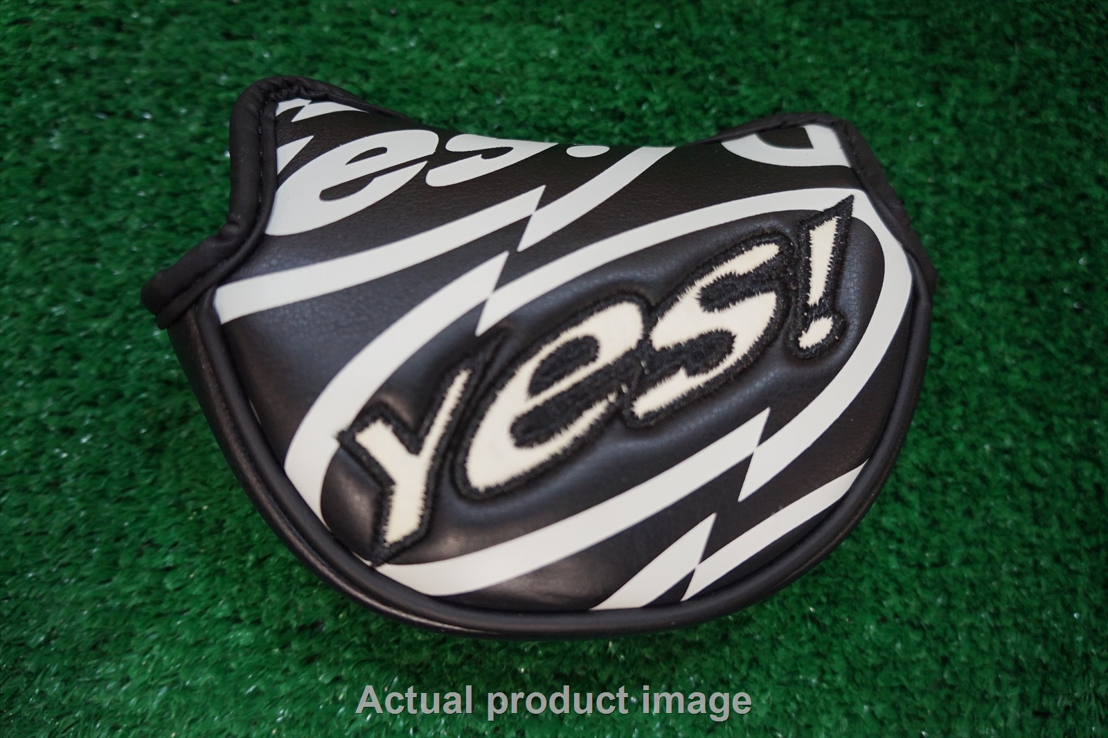 Yes Golf Black White Half Mallet Putter Headcover Head Cover Good eBay
