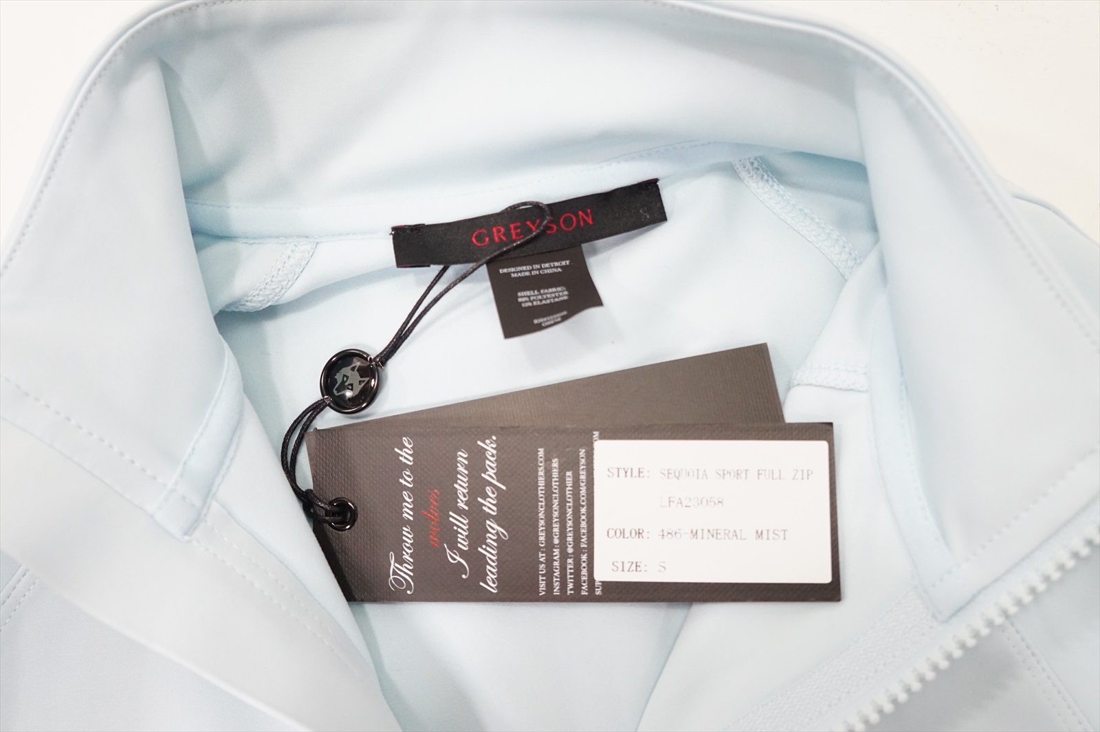Veste De Golf Greyson Sequoia Sport – Femme Small, Mineral Mist – Neuve Avec étiquettes