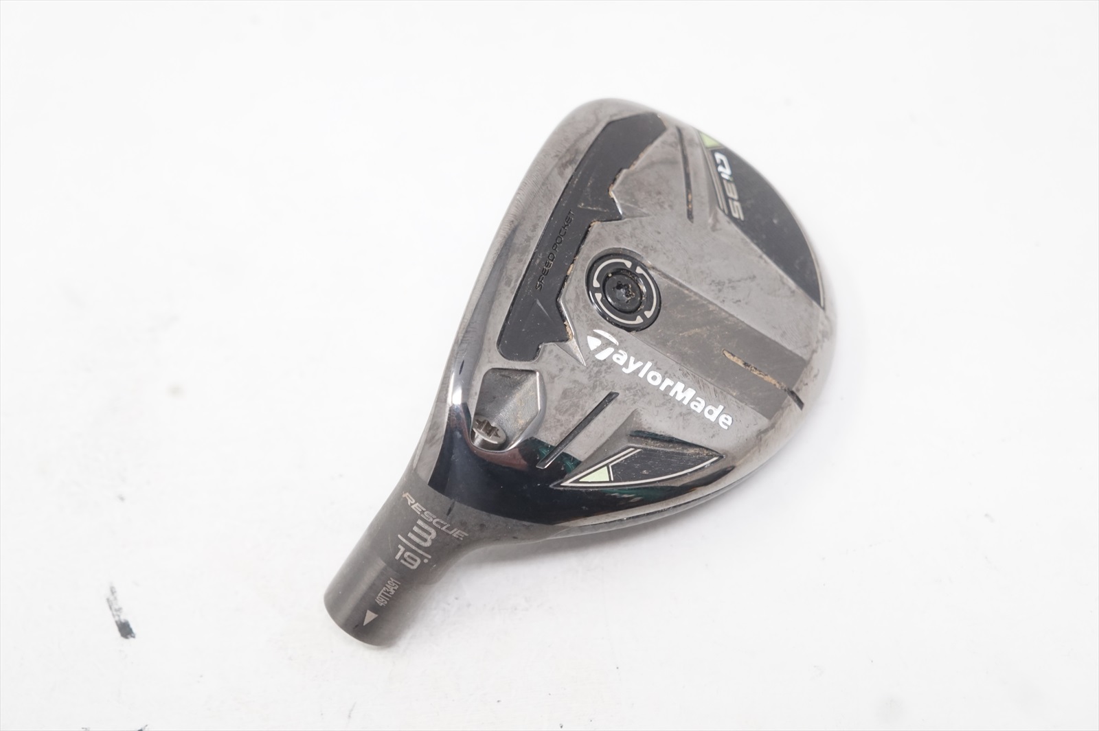 LH Taylormade Qi35 19* #3 Hybrid Rescue Club Head Only GOOD 3-3-B 