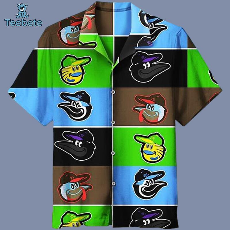 Black Green Baltimore Orioles Hardaddy Hawaiian Shirts