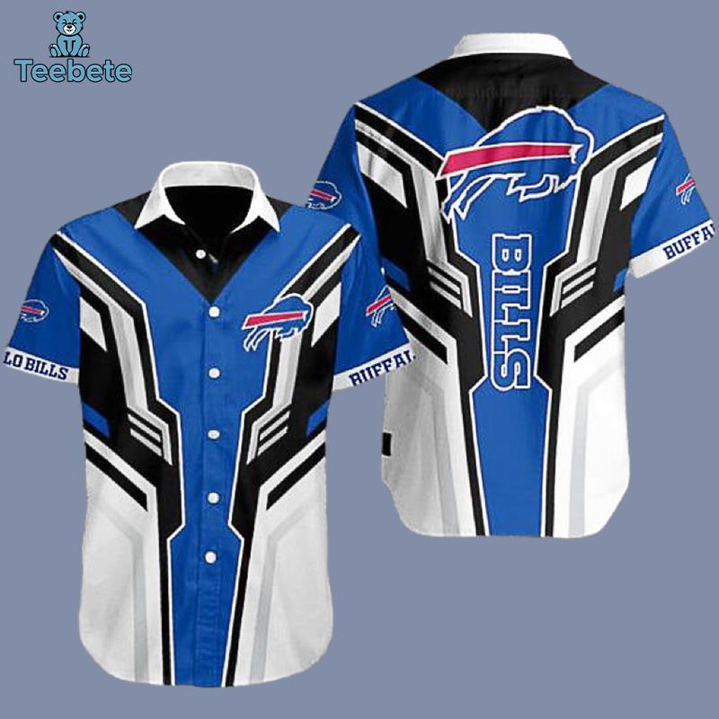 Buffalo Bills Black White Hawaiian Golf Shirts Ladies