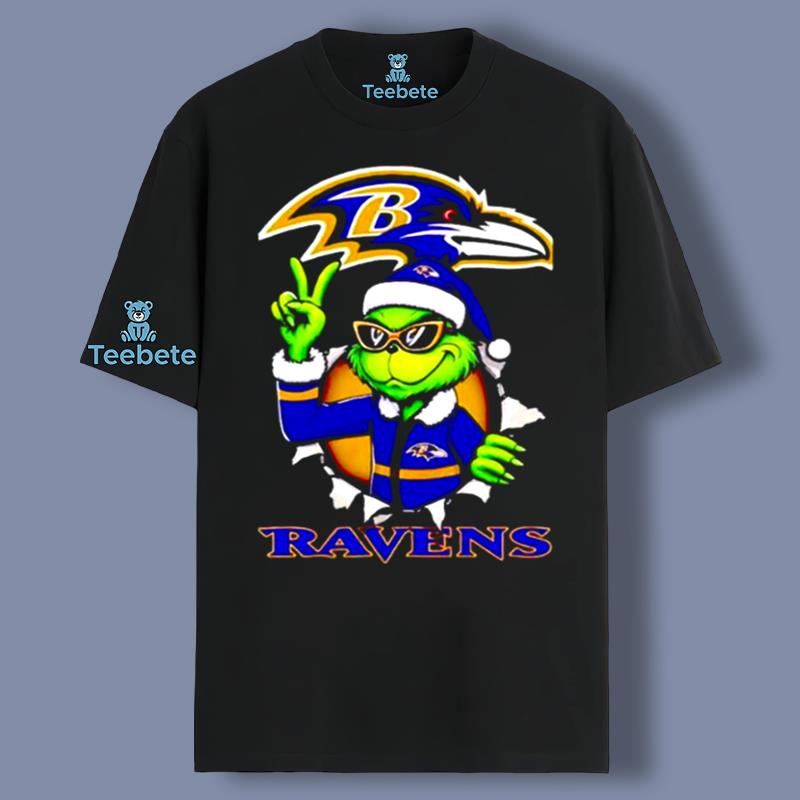 Christmas Baltimore Ravens The Grinch Shirt For Mom