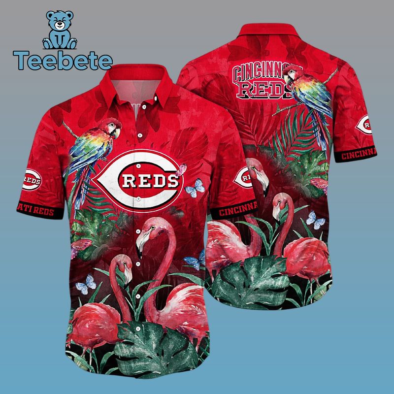 Flamingo Cincinnati Reds Obnoxious Hawaiian Shirts