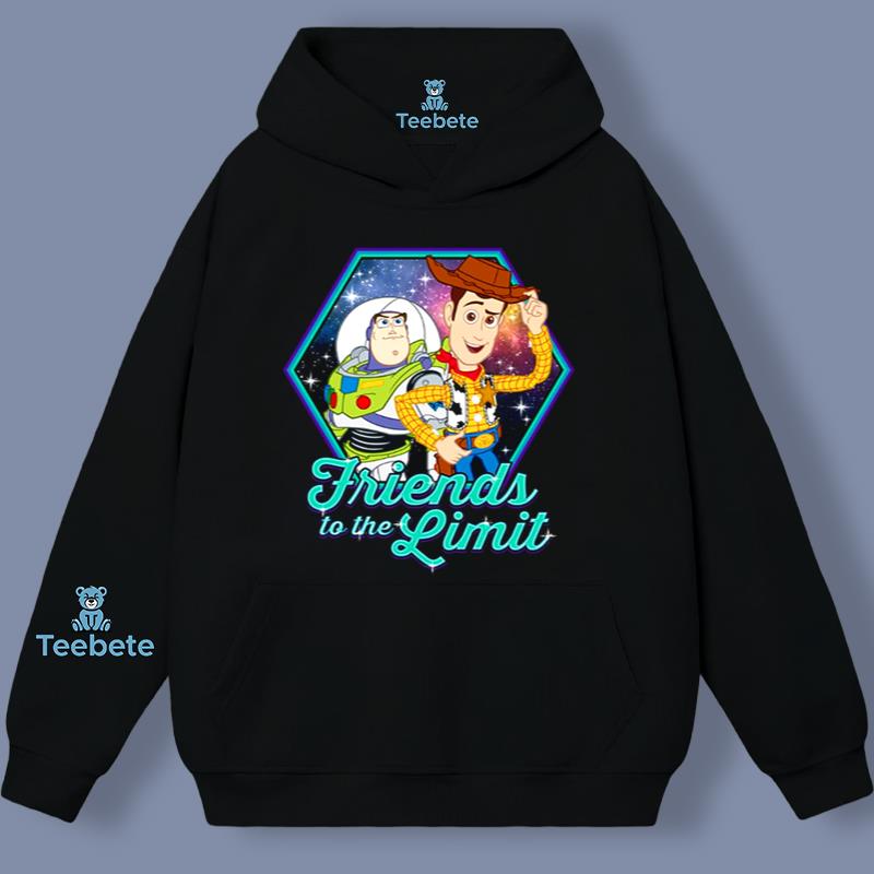 Friends To The Limit Woody Buzz Lightyear Hoodie Black Friends To The Limit Woody Buzz Lightyear Hoodie Black
