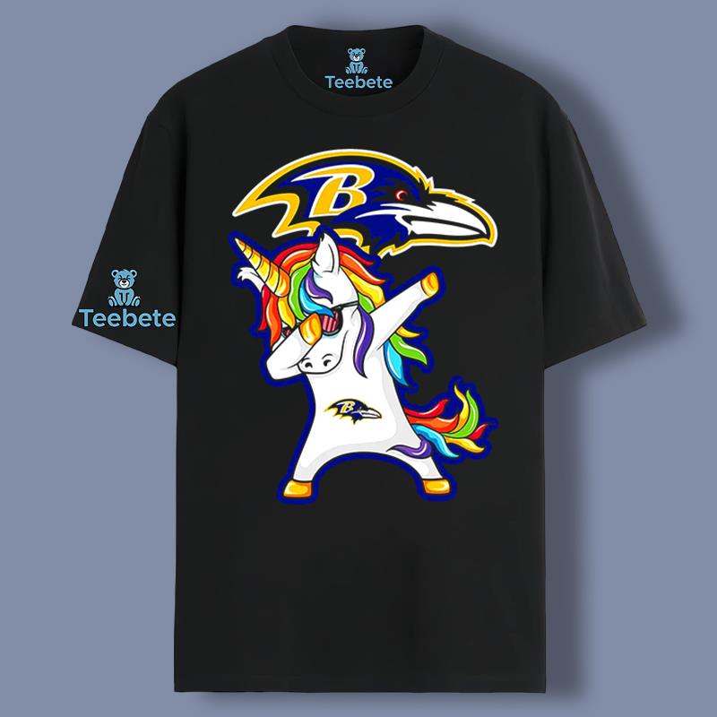 Funny The Unicorn Baltimore Ravens Yellow Shirt