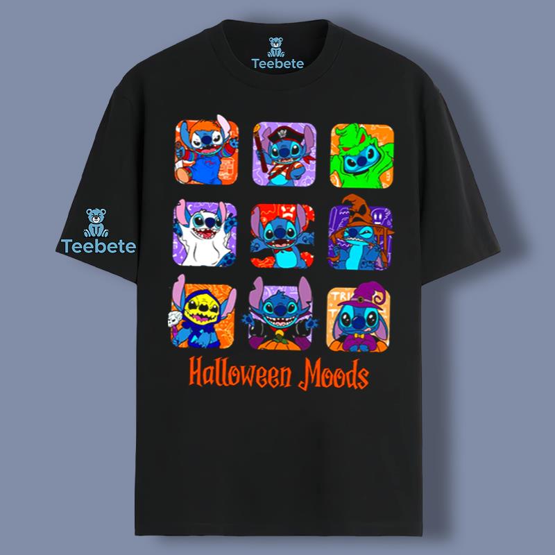 Horror Stitch Halloween Mood Black Shirt Men Women