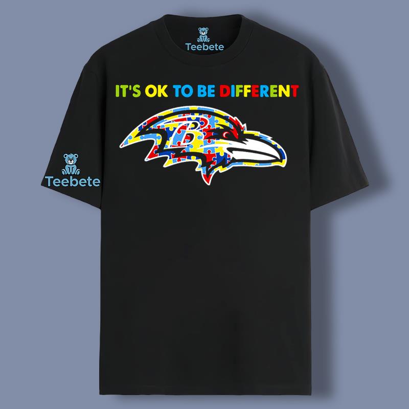 It Is Ok To Be Different Baltimore Ravens Autism Shirt Gift For Mom