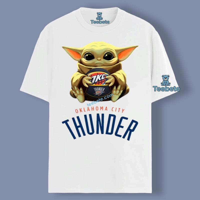 Oklahoma City Thunder Star Wars Baby Yoda Shirt For Women